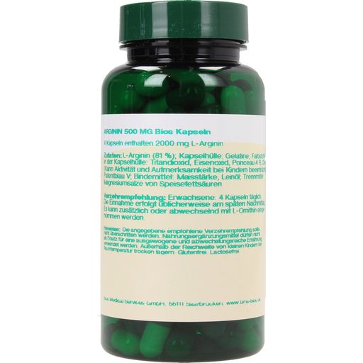 bios Naturprodukte Arginin 500 mg - 100 kaps.