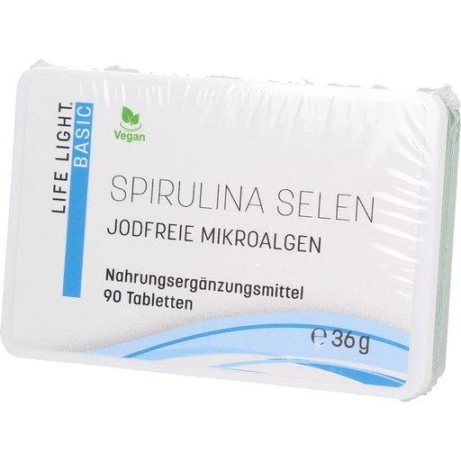 Life Light Selen Spirulina, bez drożdży - 90 Tabletki