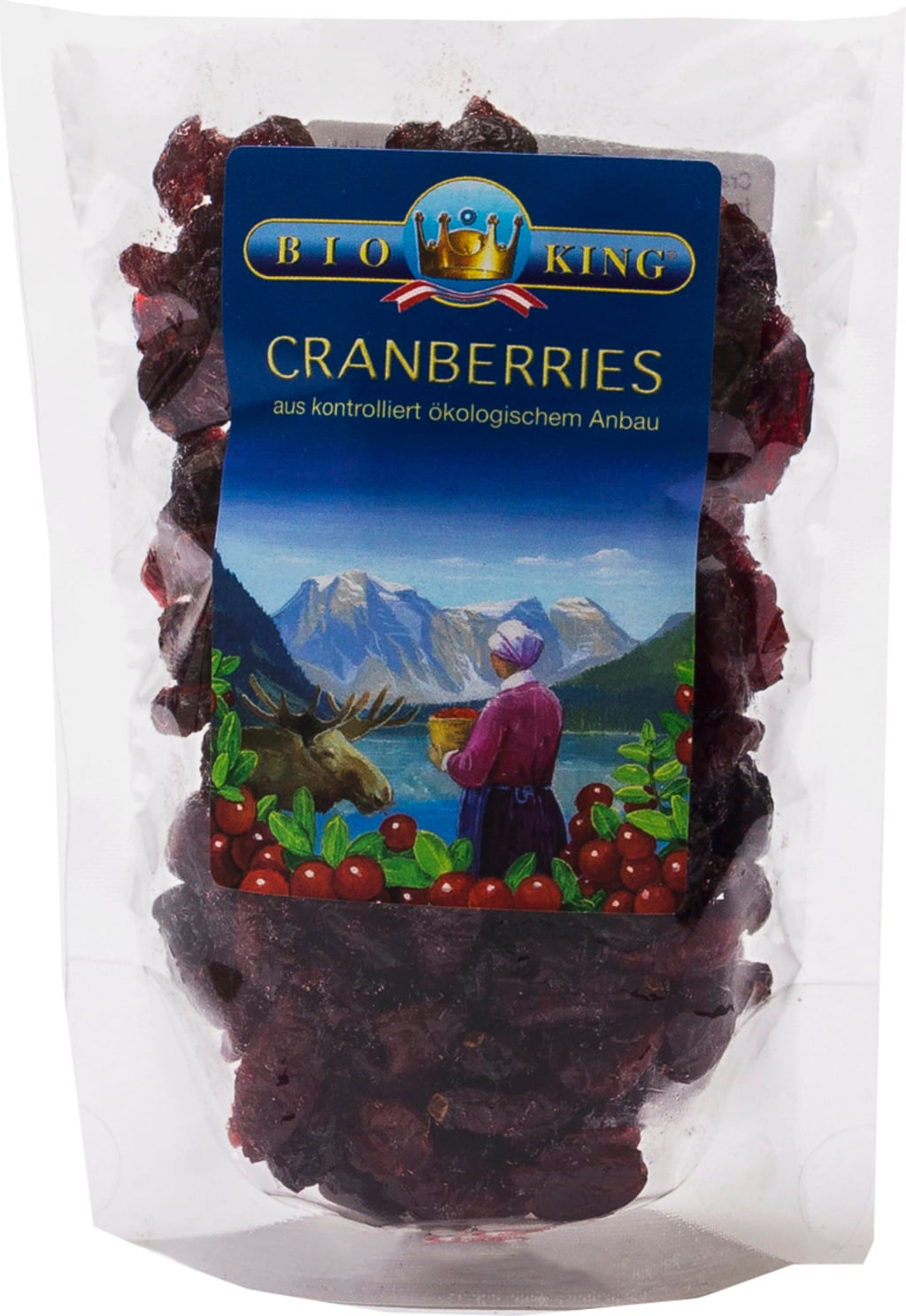 Luomu kuivatut karpalot, 125 g
