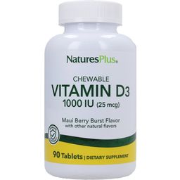 Nature's Plus D3-vitamiini 1000 IU, purutabletit
