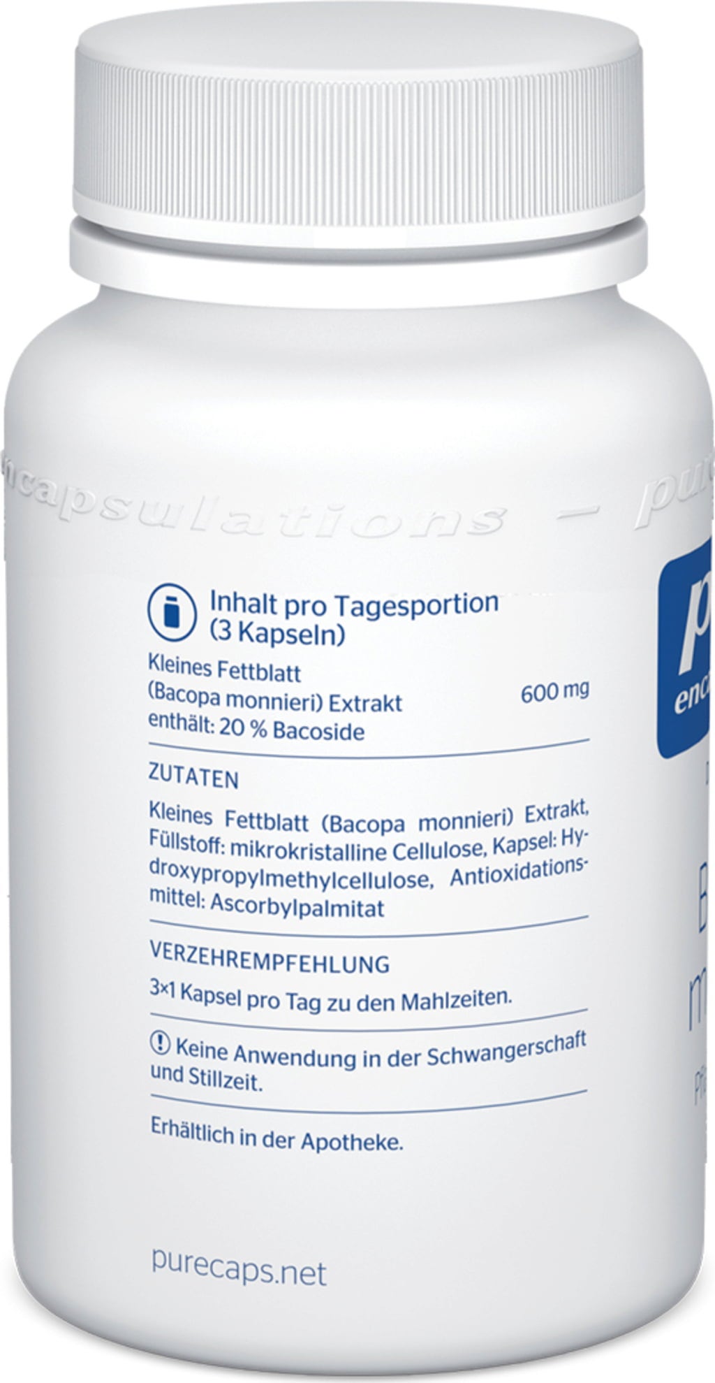pure encapsulations Bacopa Monnieri - 60 capsules