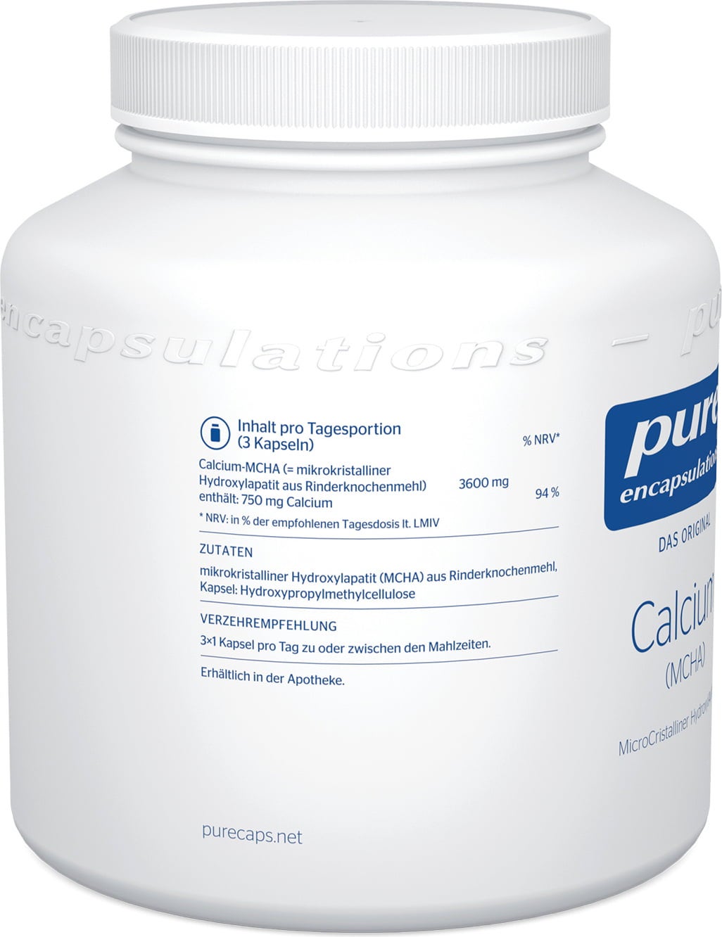pure encapsulations Calcium (MCHA) - 180 Kapseln