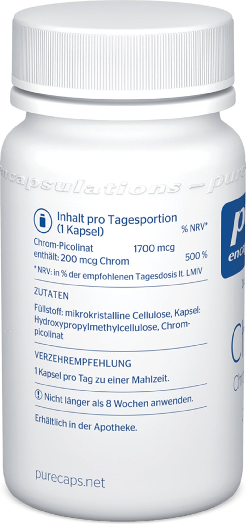 pure encapsulations Króm - 60 Kapszula