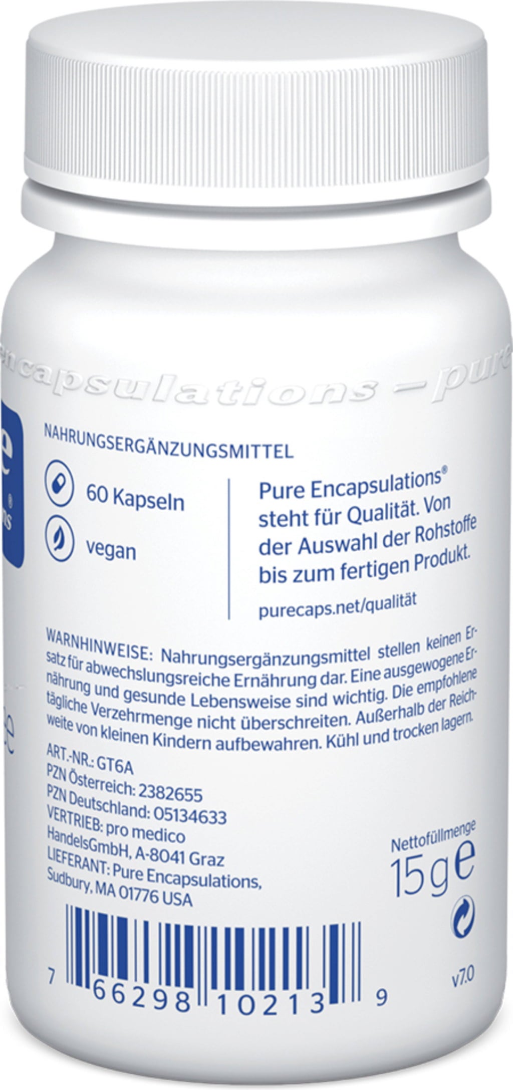 pure encapsulations Extrato de Chá Verde - 60 cápsulas