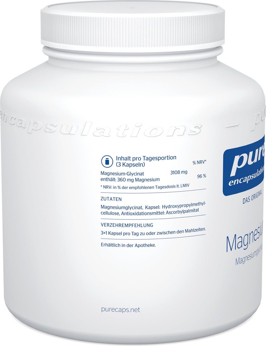 pure encapsulations Magnesium (Magnesiumglycinat) - 180 Kapseln
