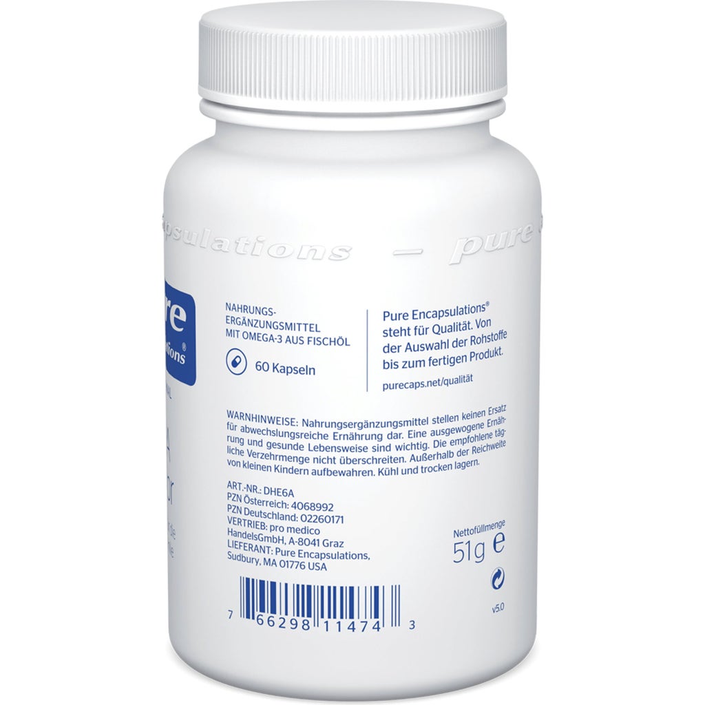 DHA Junior, 60 Cápsulas pure encapsulations VitalAbo Portugal