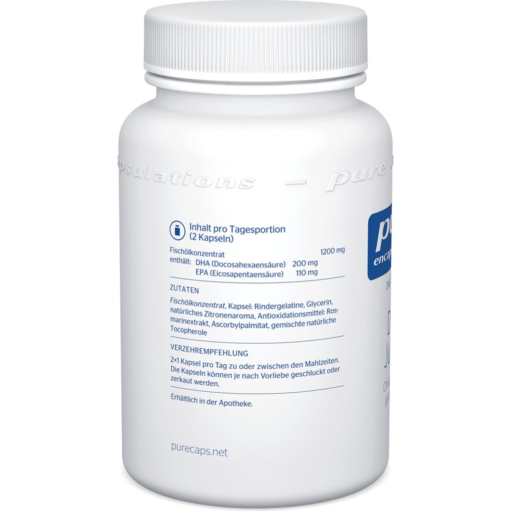 DHA Junior, 60 Cápsulas pure encapsulations VitalAbo Portugal