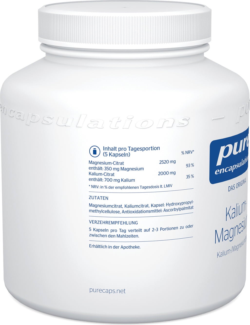 pure encapsulations Potassium-Magnésium - 180 gélules