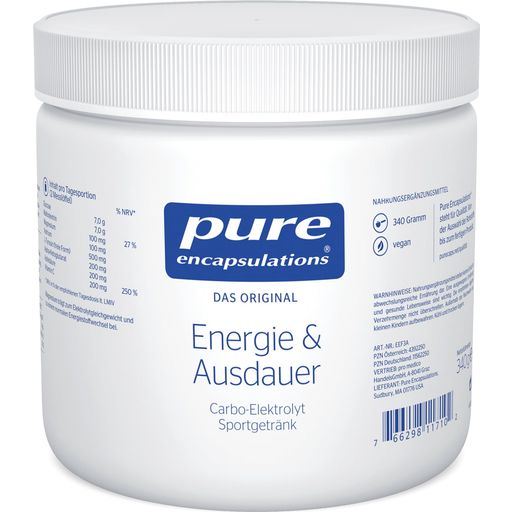 pure encapsulations Energie a vytrvalost - 340 g