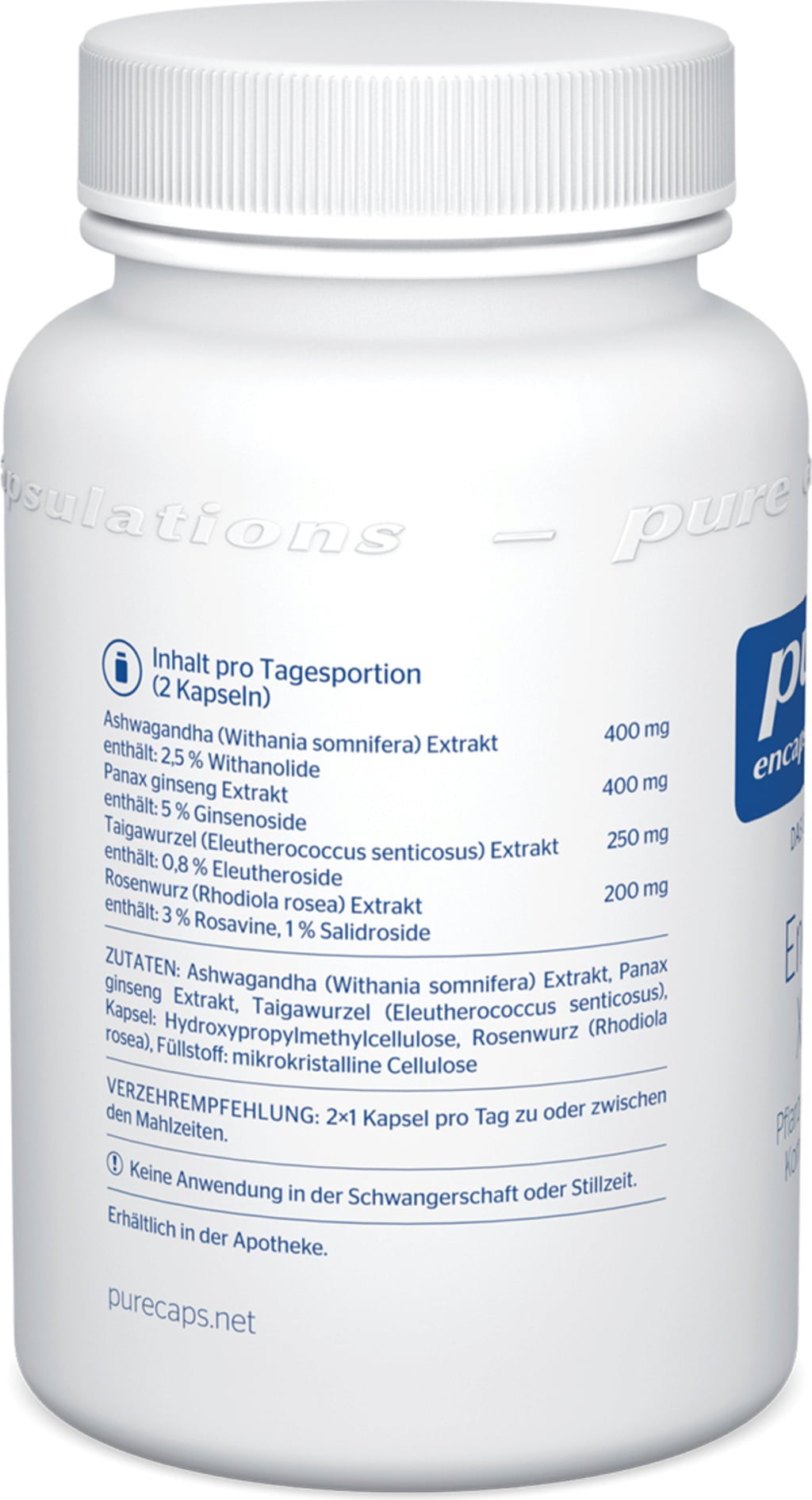 pure encapsulations Energy Xtra - 60 kapszula