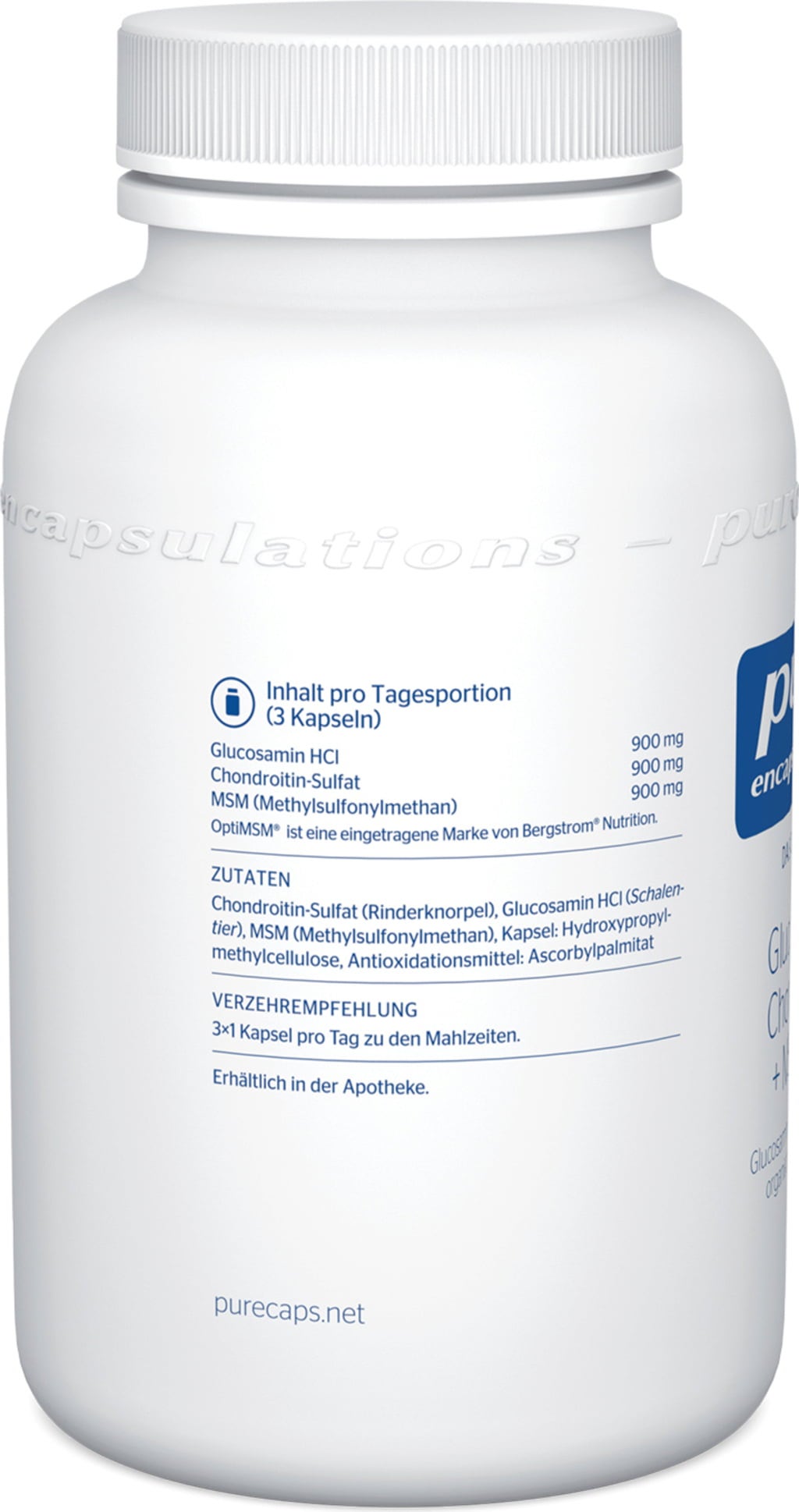 pure encapsulations Glukozamín chondroitín+MSM - 120 kapsúl