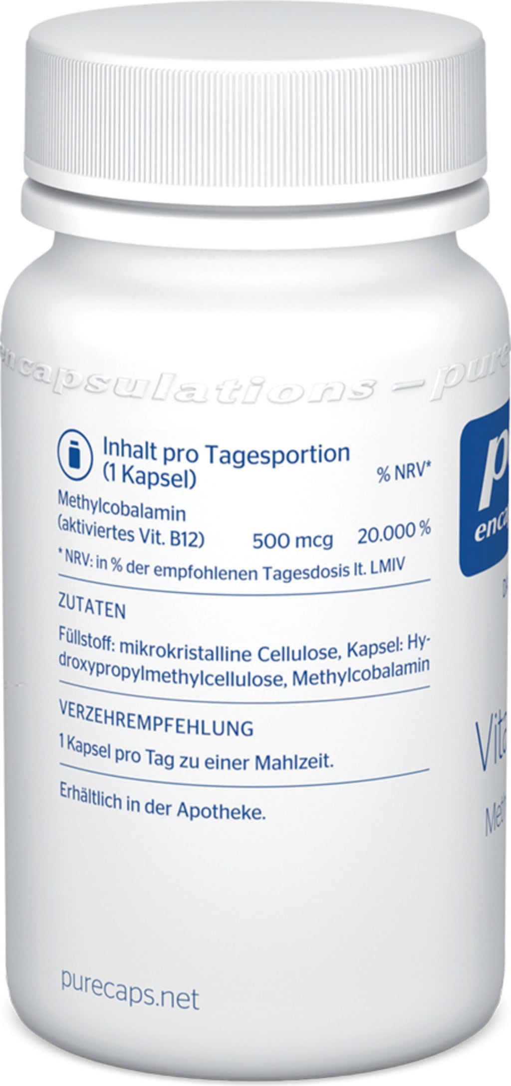 pure encapsulations Vitamin B12 (Methylcobalamin) - 90 Kapseln