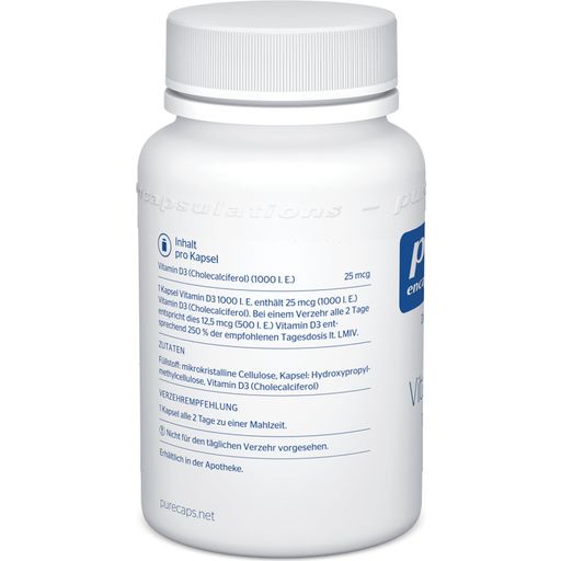 pure encapsulations Vitamine D3 1000 U.I. - 120 gélules