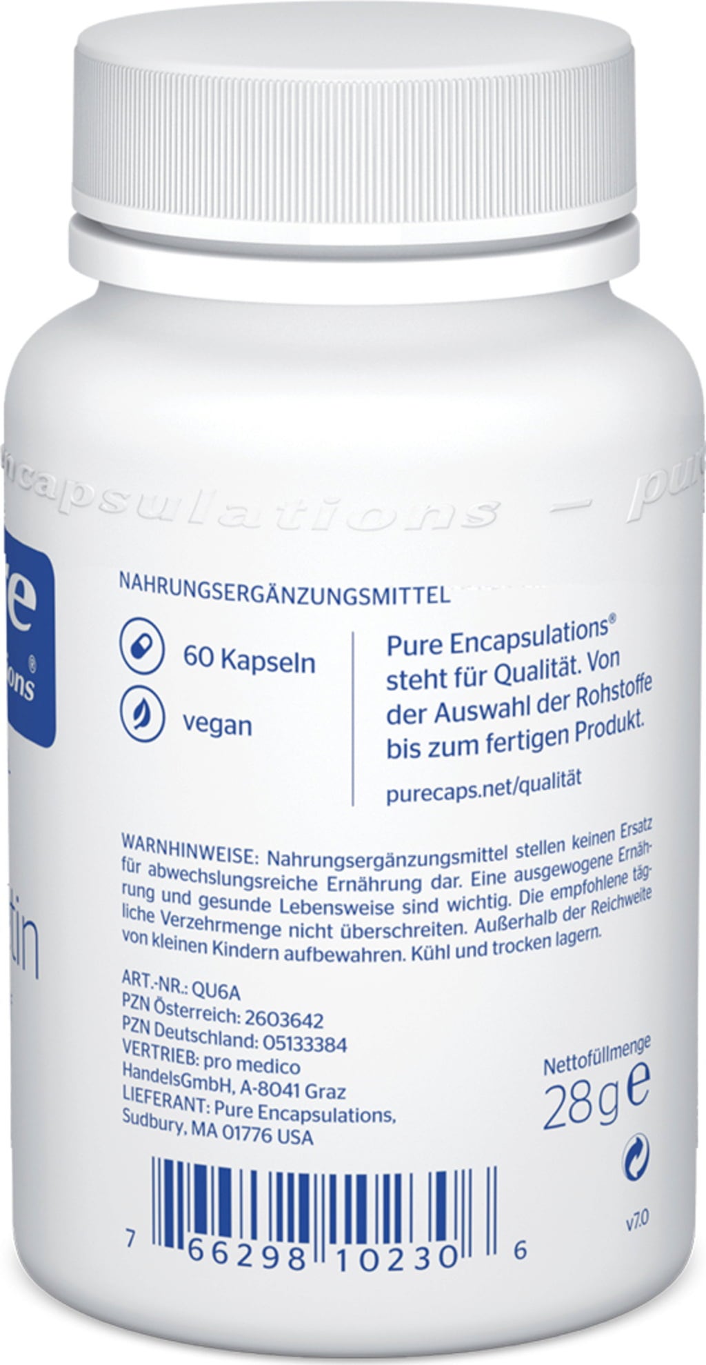 pure encapsulations Kvercetín - 60 kapsúl