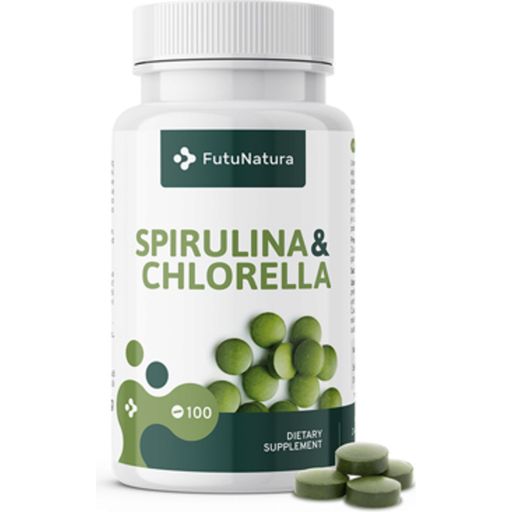 FutuNatura Spirulina & Chlorella - 100 Tabletter