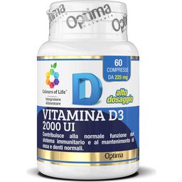 Optima Naturals Vitamina D3 2000 UI - 60 comprimidos