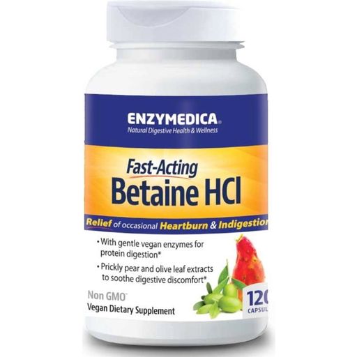 Enzymedica Betaína HCl - 120 cápsulas vegetales