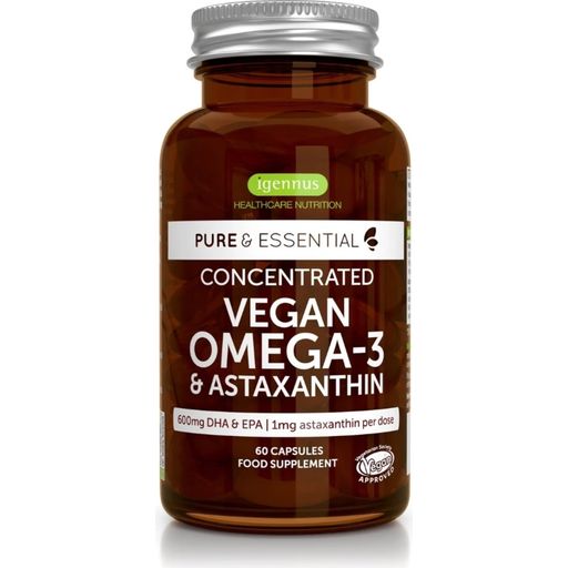 Pure & Essential Vegan Omega-3 & Astaxanthin - 60 kapszula