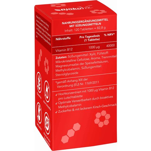 BjökoVit Таблетки за смучене с витамин В12 - 120 таблетки за смучене