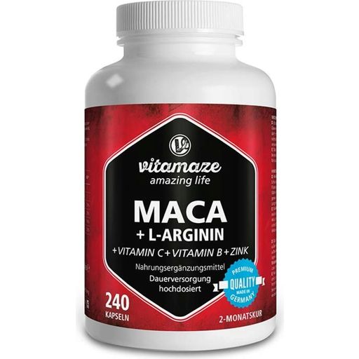 Vitamaze Мака + L-аргинин - 240 капсули