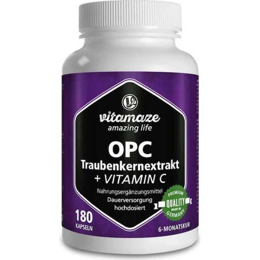 Vitamaze OPC Druvkärnextrakt - 180 Kapslar
