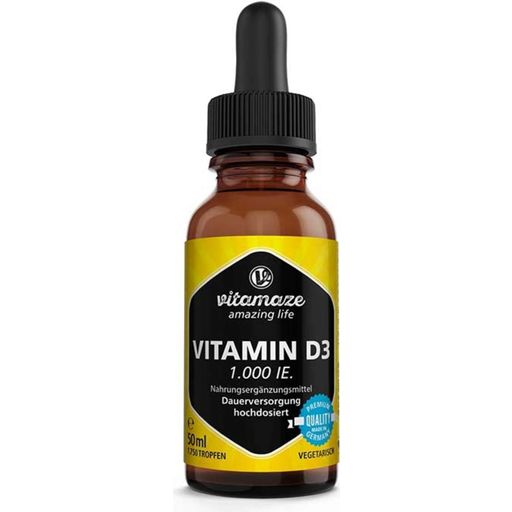 Vitamaze Vitamin D3 v kapljicah, 1000 ie - 50 ml