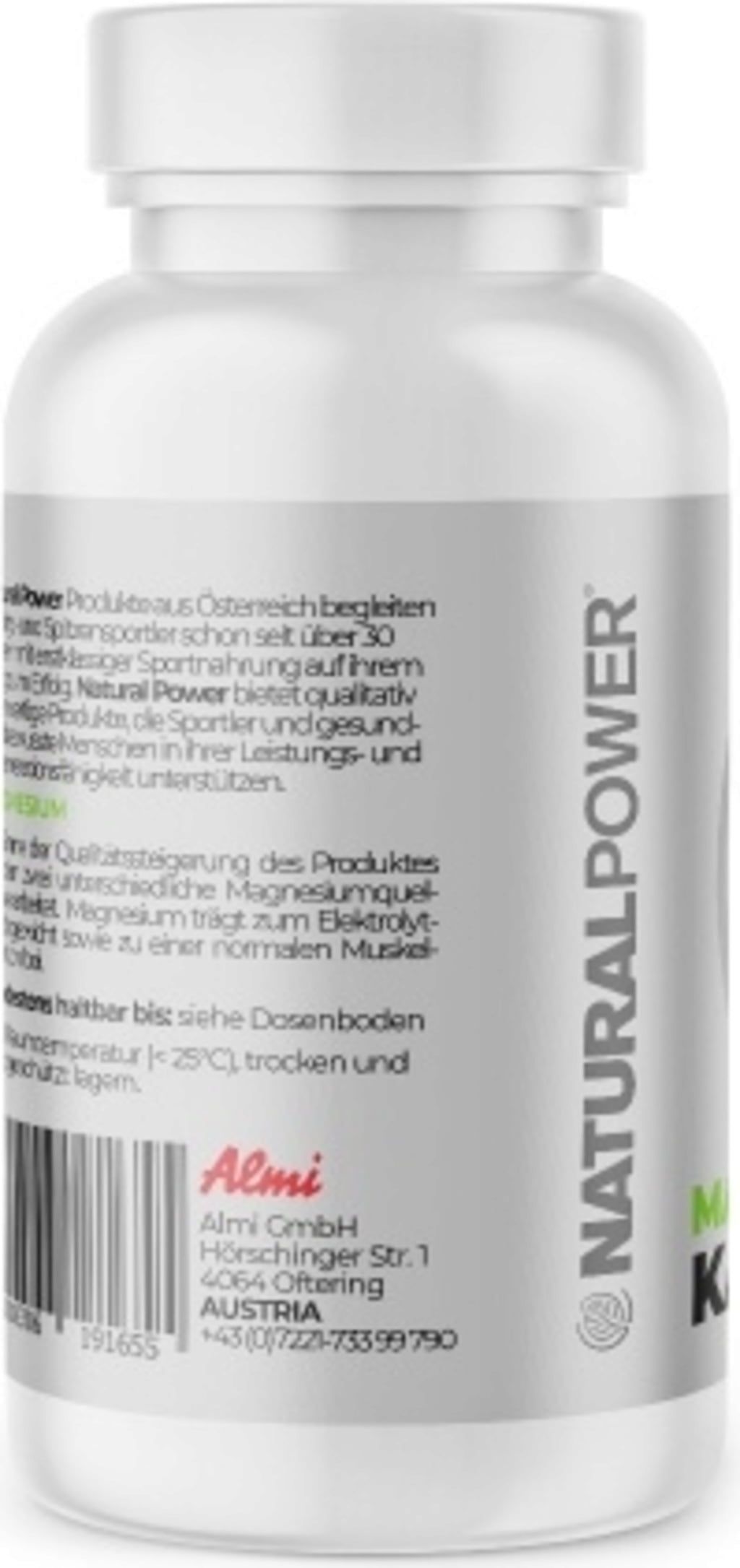Natural Power Magnesium - 60 Kapslar