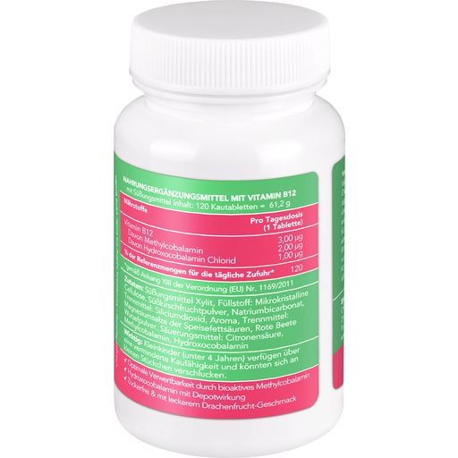 BjökoVit Vitamín B12 žuvacie tablety pre deti - 120 žuvacích tabliet
