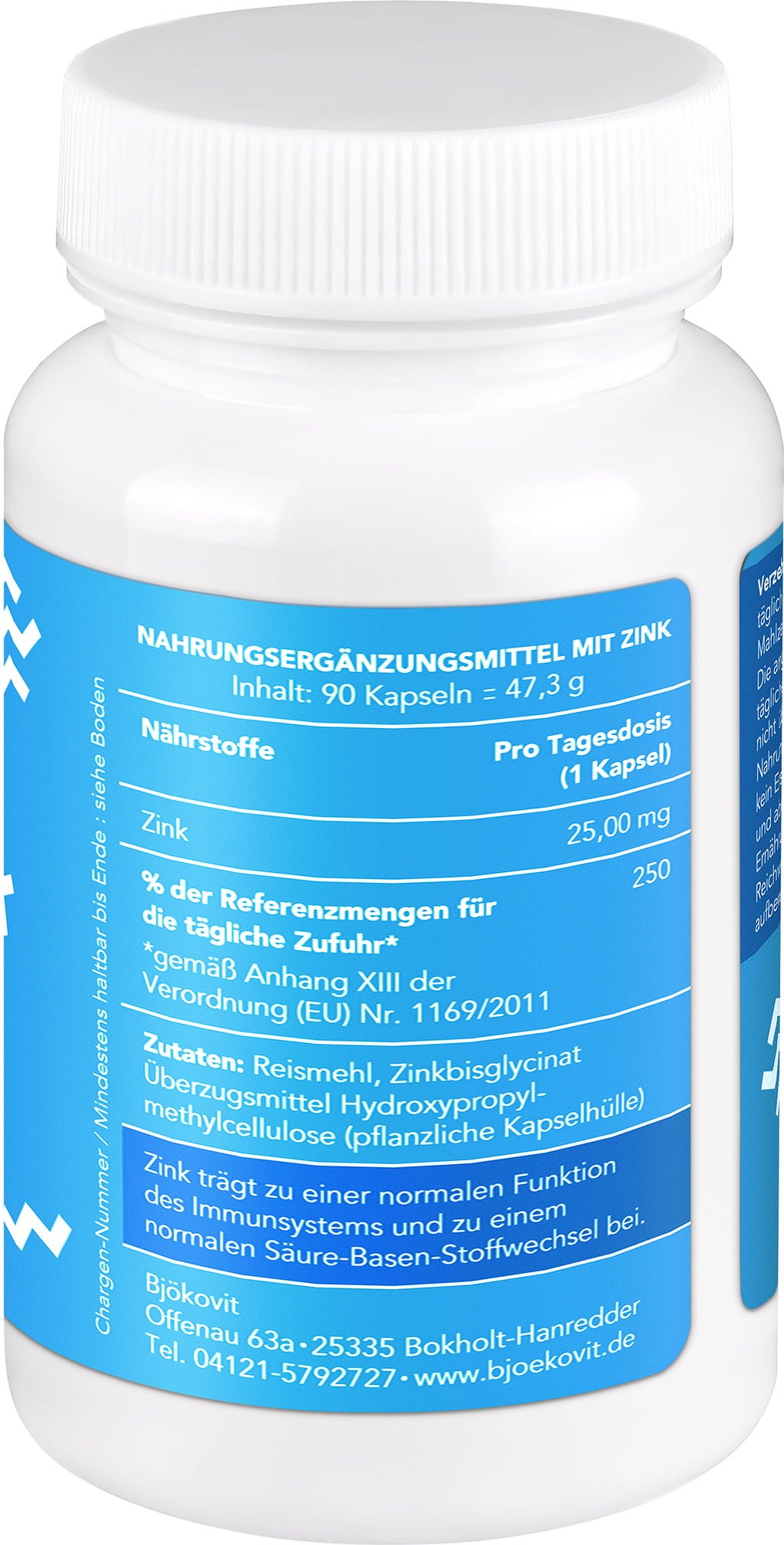 BjökoVit Sinkki bisglysinaatti 25 mg - 90 kapselia