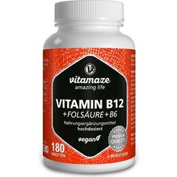Vitamaze Vitamin B12 + Folsäure + B6 - 180 Tabletten