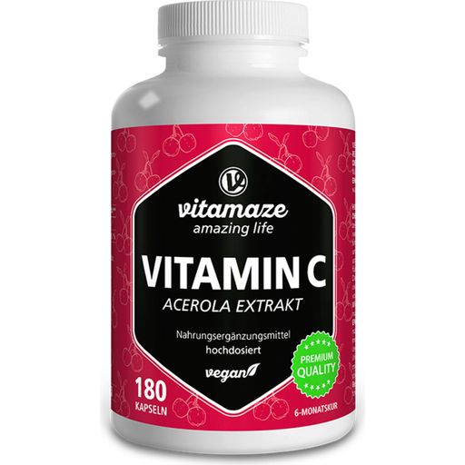 Vitamaze Ekstrakt witaminy C z aceroli - 180 Kapsułek