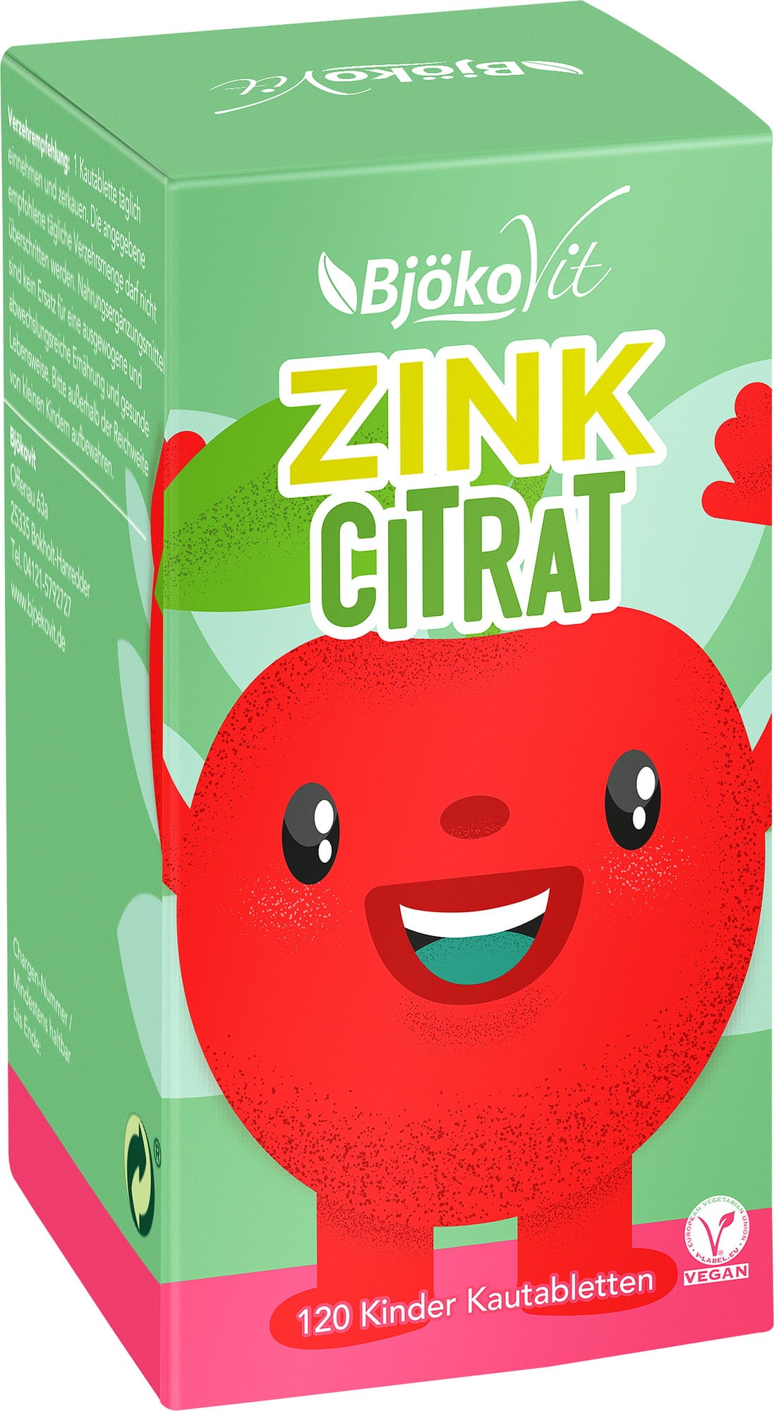 BjökoVit Citrate de Zinc pour Enfants - 120 comprimés à croquer