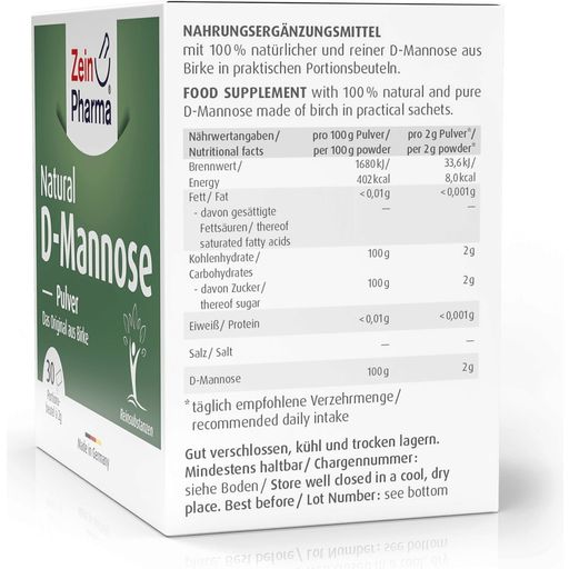 Natural D-Mannose - 30 pussia
