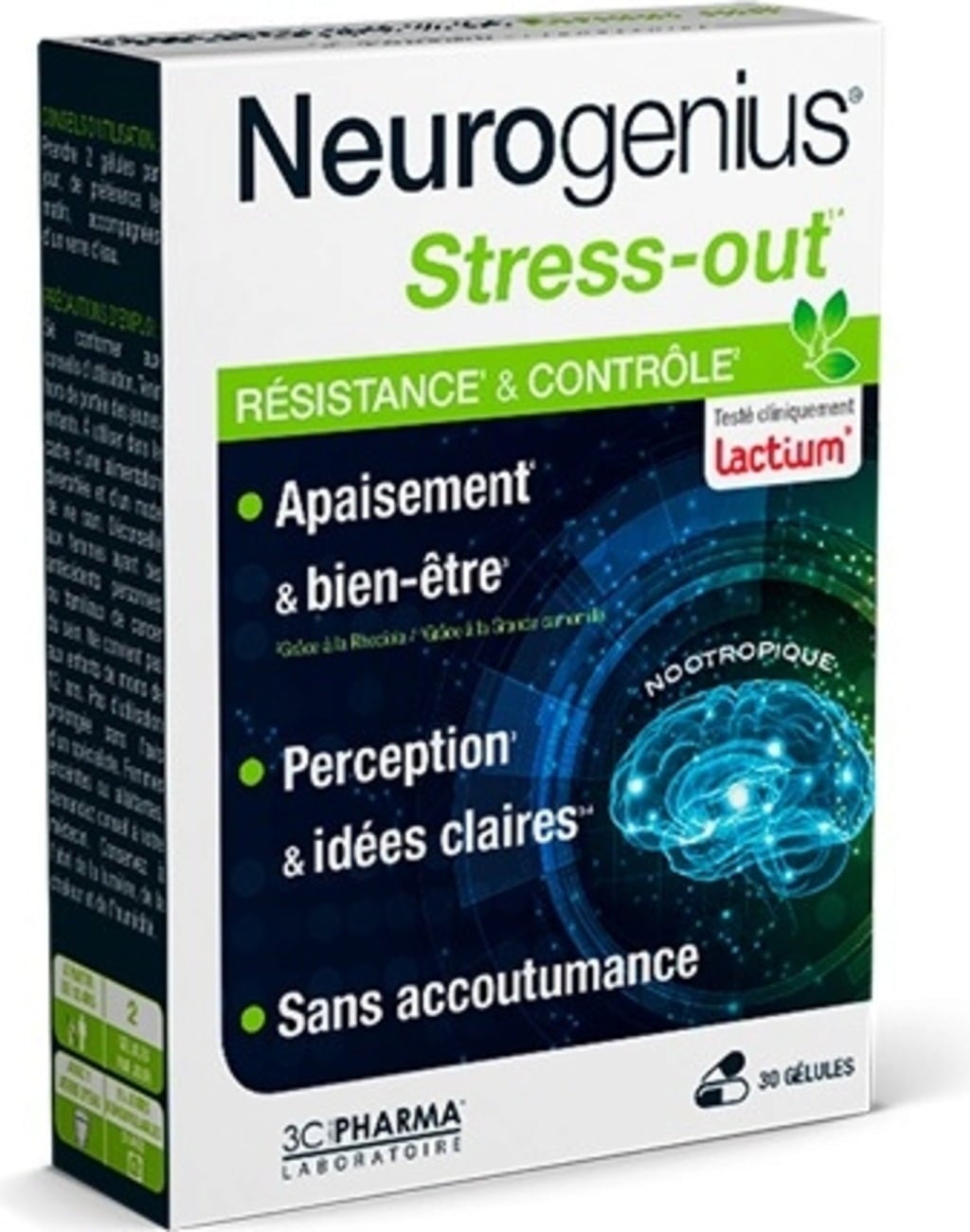 3 Chenes Laboratoires Neurogenius Stress-out - 30 Cápsulas