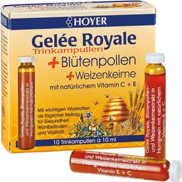 Biologische Gelée Royale + Bloemstuifmeel Drinkampullen - 100 ml