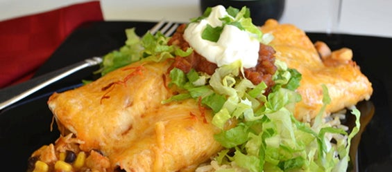 Avocado Enchiladas with Black Beans Recipe