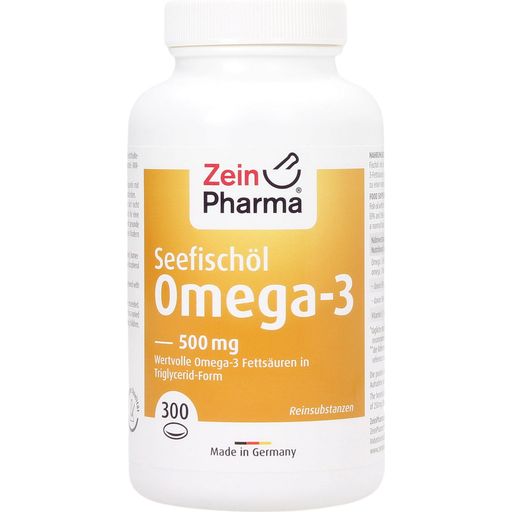 ZeinPharma Omega-3 olej z mořských ryb, 500 mg - 300 kapslí