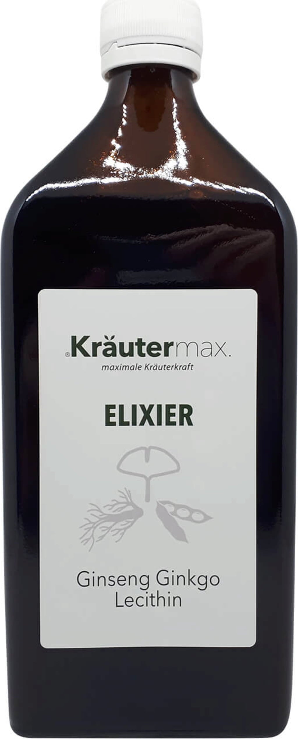 Kräutermax Elixír ženšen-ginkgo-lecitín - 500 ml