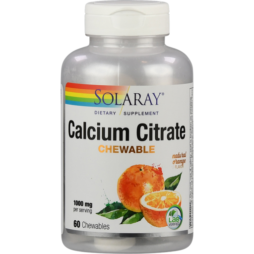Solaray Calcium Citrate Chewable - 60 comprimidos masticables
