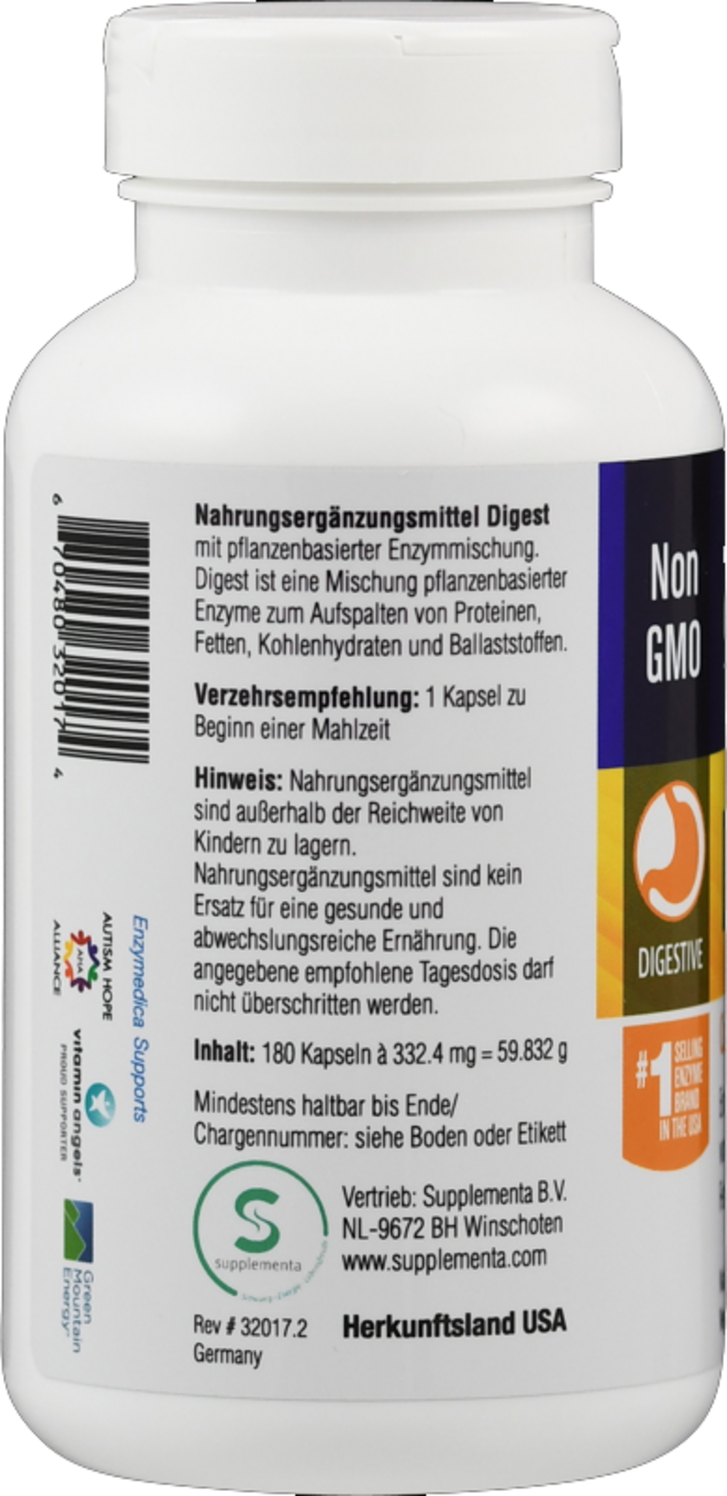 Enzymedica Digest - 180 Kapseln