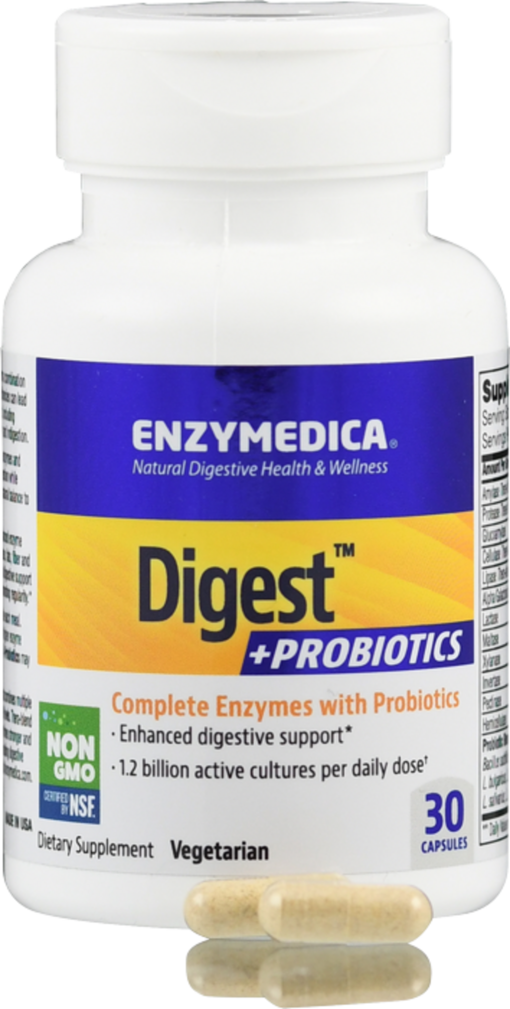 Enzymedica Digest + Probiotics - 30 Cápsulas vegetais