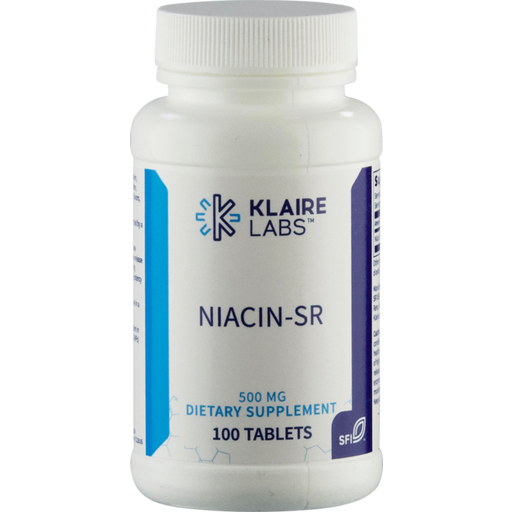Klaire Labs Niacin-SR 500 mg retard - 100 tablettia