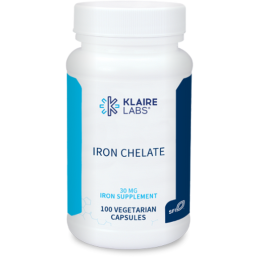 Klaire Labs Iron (Bisglycinate) - 100 veg. capsules