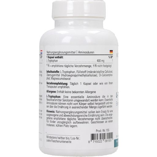 Vitaplex L-Tryptophane 400 mg - 90 gélules veg.