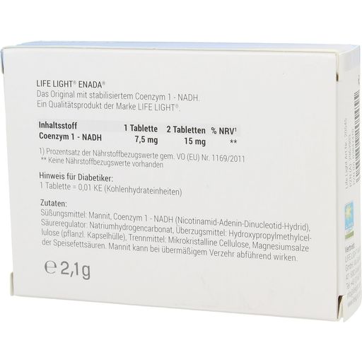 Life Light ENADA Coenzima 1 - N.A.D.H 7,5 mg - 80 comprimidos