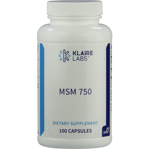 Klaire Labs MSM 750 - 100 gélules veg.