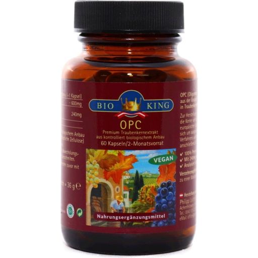 BioKing OPC Premium ekstrakt bio grozdnih pečk - 60 kaps.