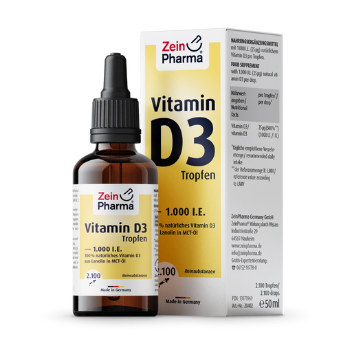 ZeinPharma Vitamin D3 kapljice 1000 I.E. - 50 ml