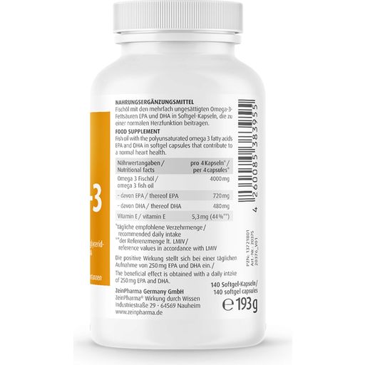 ZeinPharma Omega-3 1000 mg - 140 gélových kapsúl