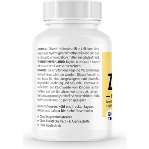 ZeinPharma Zinc Glycinate 15mg - 120 capsules